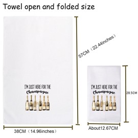 TSOTMO Champagne Gift Champagne Kitchen Towel Gift for Hostess Champagne Gift for Champagne Lovers (Champagne)