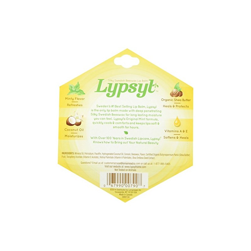 LypSyl LypMoisturizer, Orginal Mint, 0.1 oz.
