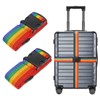 DFsucces Suitcase Belt, One-touch Type, Luggage Fastening, Adjustable, Prevents Loss,
