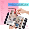 Photo Album 4x6-120 Photos Capacity,PU Leather Cover with Elastic Band,High
