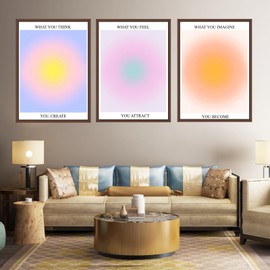 LOZULO Aura Poster Set Canvas Pictures, Wall Pictures Living Room Bedroom Decoration Picture, Wall Decoration Pictures Aesthetic Room Decor Posters Picture Set A3, without Frame