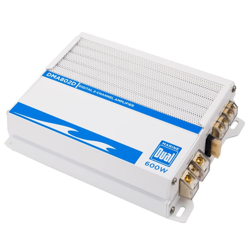 Dual Electronics DMA802D Class-D 2-Channel 600 Watts Max Powered Marine