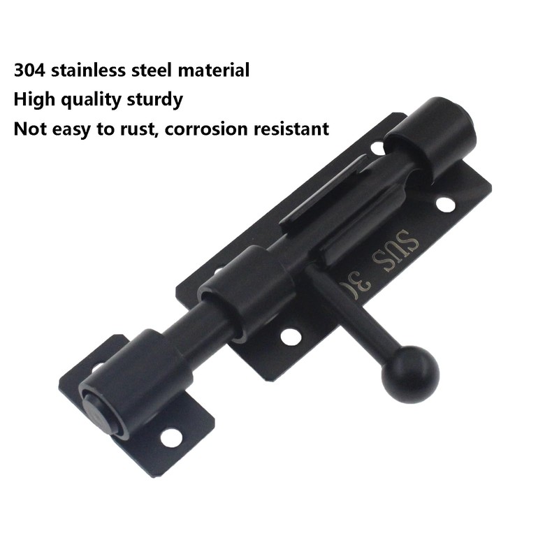 Slide Bolt Gate Latch Hardware，SAFYY 1 PCS Barrel Bolt Latch,Heavy