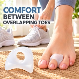 4-Piece Unisex Toe Covers with Gel Padding and Cushioning for Casual and Athletic Footwear