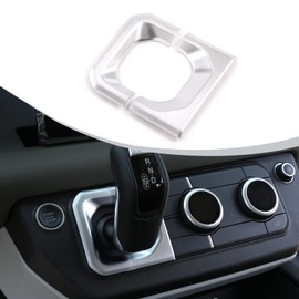 DIYUCAR for LR Defender 110 2020 2021 ABS Carbon Fiber Chrome Center Console Gear Shift Cover Trim Decoration Frame Car Interior Accessories (Chrome Silver)