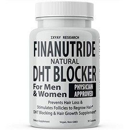 Finanutride Natural DHT Blocker & Cápsulas de crecimiento del cabello para prevenir la pérdida de cabello, estimular los folículos capilares, detener la pérdida de cabello, volver a crecer el cabello.