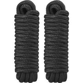 Dock Lines 3/4" x 30' Double Braid Nylon Boat Dock Lines Pre-Spliced with a 18" Loop, Marine-Grade Boat Ropes for Docking, 3/4" Dock Lines for Boat, Boat Lines Dock Rope, Marine Mooring Rope, PACTHSD