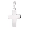 Solid 14k White Gold Plain Petite Cross Charm Pendant Necklace,