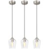 VONLUCE Pendant Lights Kitchen Island, Brushed Nickel Pendant Light Fixtures