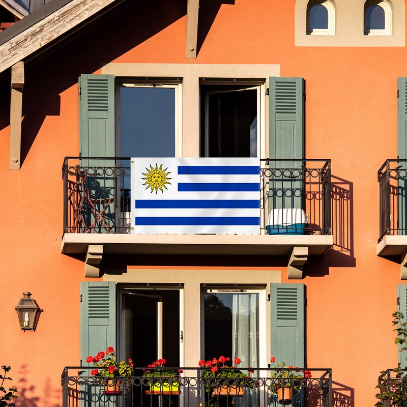 3×5 FT Uruguay Flag, Large 75D Uruguayan National Outdoor Banner,Decor