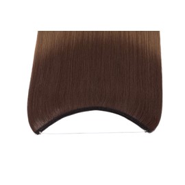 Secret Headband Wire in Natural Hair Extensions Rubber Band Straight Curly Wavy Hairpieces Brown Blonde Ombre for Women 20" Straight - Light Brown to Sandy Blonde