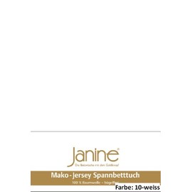 Janine Fitted Sheet Jersey 5007 Size 100 x 200 cm Colour 10 White Maco Fine Jersey
