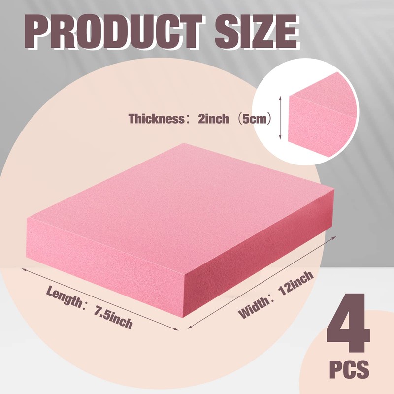 Treela 4 Pieces Foam 2 Inch Thick Rectangles Xps 12