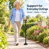 Folding Walking Cane with LED Light & Alarm – Adjustable