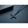 VNOX Religious Satanism Satanic Upside Down Inverted Cross Pentacle Pentagram