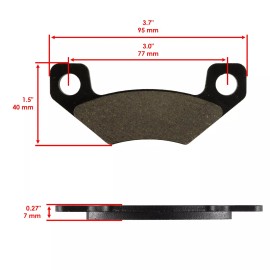 Caltric VGA12182 VGA12183 Brake Pads For John Deere Gator HPX 4X4 4x2 Diesel Front/Rear