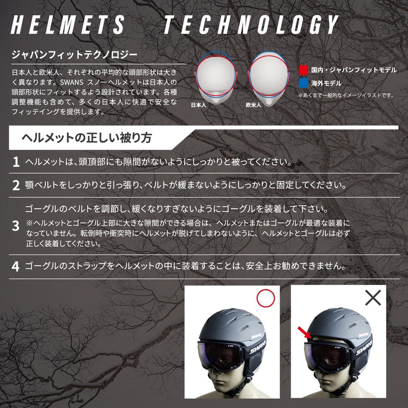 SWANS(スワンズ) Ski Snowboard Helmet for Children H-461R P1 BL Blue