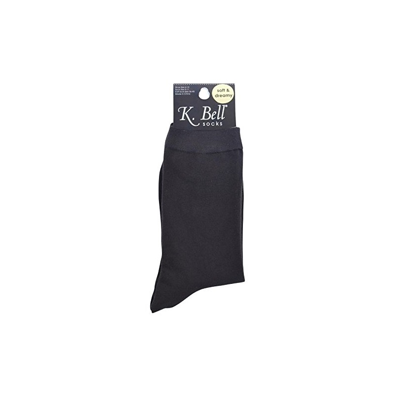 K. Bell Womens Soft and Dreamy Crew Socks, 9-11, Black