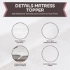 CirclesHome White Futon Mattress Toppers with Anti-Slip Anchors - Futon