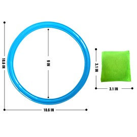 GOODLYSPORTS 2-In-1Hopscotch & Bean Bag Toss,Combine Hopscotch Rings with Bean Bag Toss Game, Bean Bag Toss Game for Kids,Hopscotch Outdoor Game,Agility Rings,Fun Playground Toys for Boys and Girls