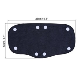 PATIKIL Hard Hat Sweat Band, 9 Pack Cotton Hard Hat Liner Sweatband Washable with Snap Button for Safety Helmet, Dark Blue