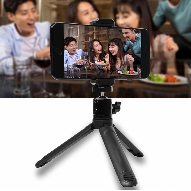KINGJOY Desktop Tripod 2 Sections Retractable Mini Tripod for Live