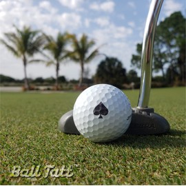 Ball Tatt - Ace of Spades Golf Ball Stamp, Golf Ball Stamper, Self-Inking Golf Ball Stamp Markers, Reusable Golf Ball Marking Tool to Identify Golf Balls, Golfer Gift Golfing Accessories