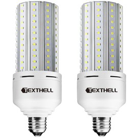 TEXTHELL 60w led Light Bulb 500w Equivalent 7500lm 2pack，5000k Daylight E26 Base，Bright White Bulbs for Warehouse Workshop Garage Stadium Outdoor Indoor high Ceiling