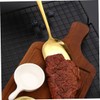 CIYODO 2pcs Male Spoon Gold Utensils Big Spoon Restaurant Serving