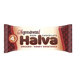 Oh, Goodness! Organic Halva Bars - Paleo Approved - No Additives, Refined-Sugar, or Artificial Sweeteners - 40g Each - 16 Pack (Dark Chocolate)