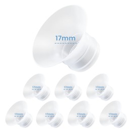 Breast Pump Flange Insert Compatible with Momcozy m5 Replacement Parts Momcozy s12 Pro Replacement Parts Spectra/Medela/Elvie/Tsrete/Eufy/Lansinoh Breast Pump 17mm Flange Inserts for Spectra 8PCS
