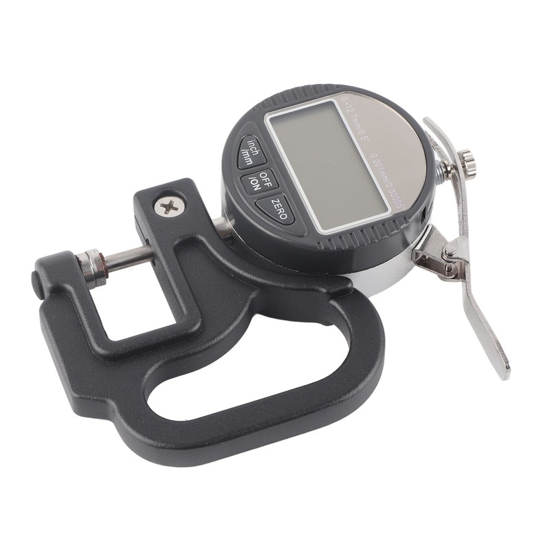 Digital Display Paper Leather Cloth Thickness Gauge Measuring Tool Range