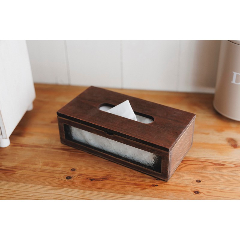 アビテ フローラ・ティッシュケース W26×D14×H8cm MC-104-BR