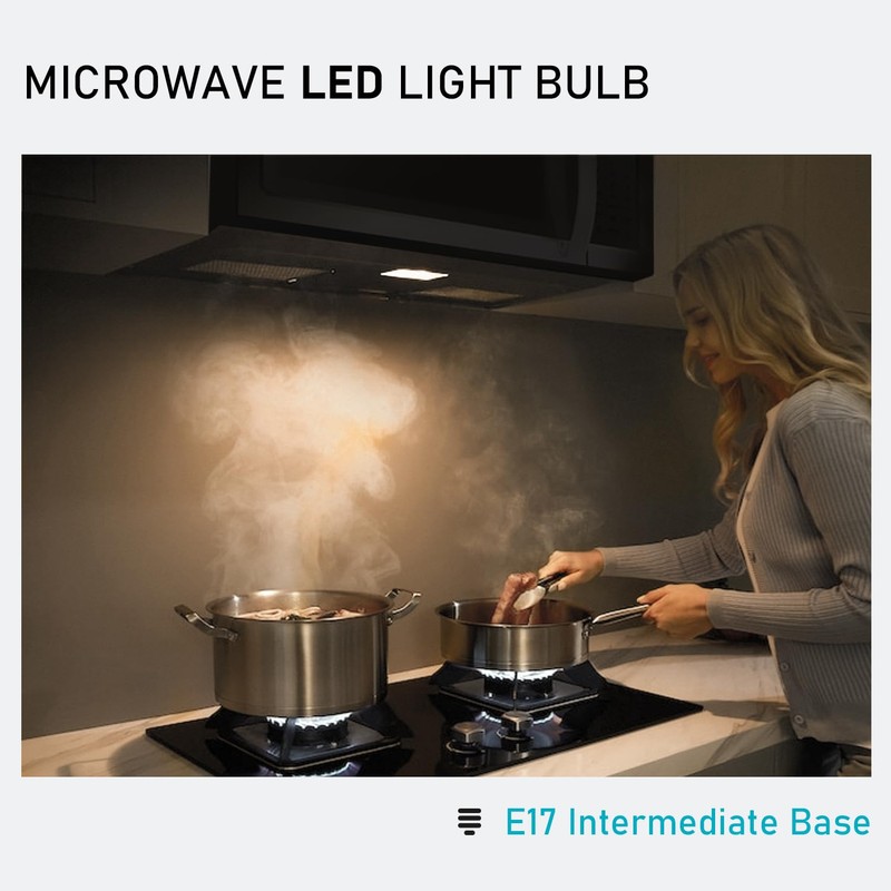Maelsrlg LED Microwave Light Bulbs Under Hood, E17 LED Bulb