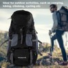 50L Waterproof Bag Camping Climbing Outdoor Travel Hiking Backpack Black