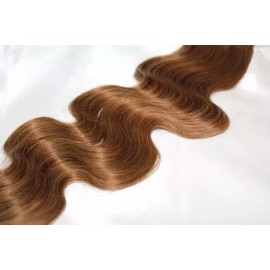 Remy Glamm Extensión 100 Natural Humano Remy Cabello Ondulado Rojizo 24