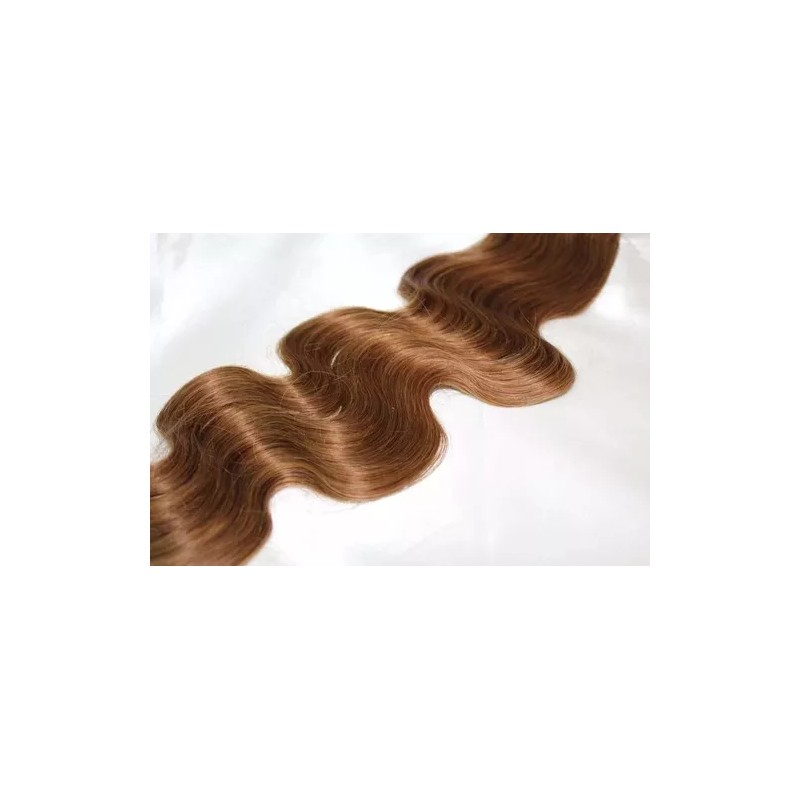 Remy Glamm Extensión 100 Natural Humano Remy Cabello Ondulado Rojizo