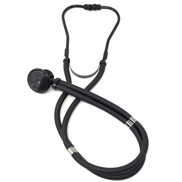 EMI Sprague Rappaport Dual Head Stethoscope - Stealth Black - 112SB