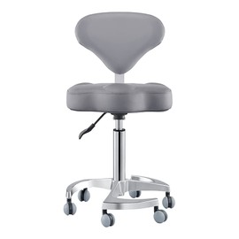 Dir Medical Stool Adjustable All Purpose Roller Stool Salon and Spa Stool with Backrest Adjustments ZEN