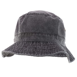 Armycrew Unlimited Pigment Dyed Washed 100% Cotton Unisex Bucket Hat - Black