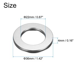 sourcing map NTA1423+2TRA Needle Roller Thrust Bearings with Bearing Washers, 22mm Bore Diameter, 36mm OD, 4mm Total Thickness for Lawn Mower Truck Power Steering