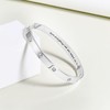 CONRAN KREMIX Silver Bangle Love Bracelets For Women Non-Tarnish Stainless