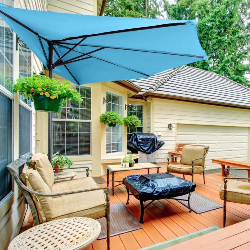 ABCCANOPY Patio Umbrella 9FT - Outdoor Half Umbrellas for Patio,