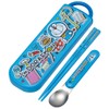 Skater CCA1AG-A Doraemon Chopsticks and Spoon Set, Antibacterial Stickers, Made