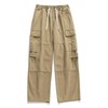 Oaovo Men's Cotton Cargo Pants Mulit Pockets Drawstring Waisted Loose
