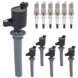 Sorghum Ignition Coil Pack and Spark Plugs Compatible with Mazda 6 Tribute MPV Ford Taurus Escape Freestyle Mercury Sable Montego Mariner Replace# UF406 DG500 DG513 FD502 C1458 FD502 C1387 Set of 6