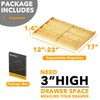 SpaceAid Bamboo Spice Drawer Organizer, (Need 3" Deep Drawer) Expandable