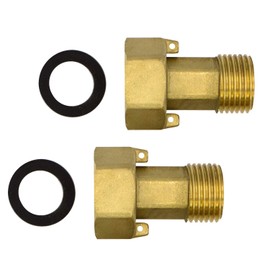 VARIOSAN Water Meter Fitting 12616, 3/4 Inch Female x 1/2 Inch External Thread, Pack of 2, Brass