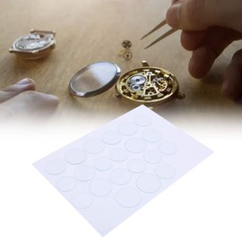 Watch Glass Lens, 21pcs 35?45mm Round Flat Watch Crystal Glass Lens Set Clear Flat Mineral Replacement Parts Tool for Watchmaker Repair, Smooth Thickness 1.2mm