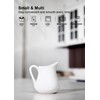 Nucookery 8 Oz Classic White Fine Porcelain Creamer with Handle,Small